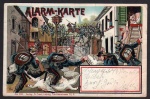 Militär Arlarm Karte Litho 1902