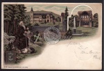 Heisterbach 1897 Klosterruine Litho