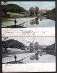 2 AK Elstertal bei Berga 1908 1909 s/w coloriert
