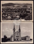 2 AK Filippsdorf Böhmen Felsenmühle Kirche