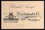 Plauen Sünderhauf & Co. Cigarren Branntwein