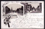 Otterndorf Kanal Straße Schiff Uhr 1897