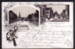 Otterndorf Kanal Straße Schiff Uhr 1897 