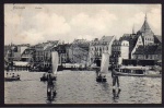 Rostock 1912 Häuser am Hafen