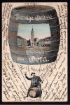 Durstige Grüsse aus Gera 1905 Bierfass Ballon