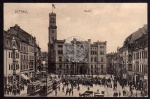 Zittau 1917 Feldpost Markt Straßenbahn