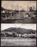 Montmédy gesprengte Brücke 1915 Feldpost
