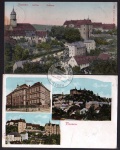 2 AK Nossen 1907 Stadtschule Schloß 1912