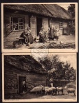 Lettisches BauernhausSchafstall 1917 Feldpost