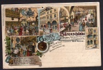 Dresden Bärenschänke Webergasse 27 Litho 1904