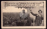 Schriesheim 1924 Bahnpost Weintrinker Perfin
