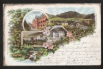 Litho Görbersdorf Heilanstalt Sanatorium Bahnpos