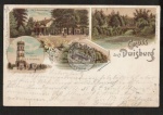 Litho Duisburg  Wald Restaurant Monning Wasserthurm