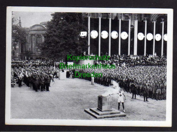 119974 AK Berlin 1936 Olympische Spiele Fackelläufer im Lustgarten SST Olympia Stadion 