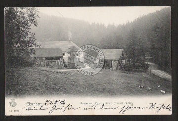 Eisenberg Restaurant Froschmühle 1906 