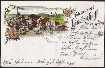 Litho Lindenhof Zittau Etablissement Gaststätt 