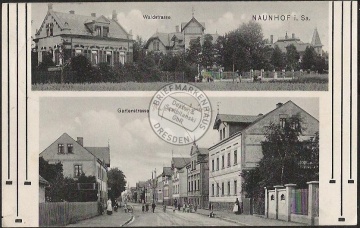 Naunhof Sachsen Waldstrasse Gartenstrasse 1910 