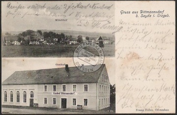 Dittmannsdorf bei Sayda Erzg. Gasthof Mitteldo 