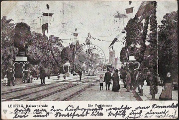 Leipzig Kaiserparade Die Feststrasse Fahnenste 