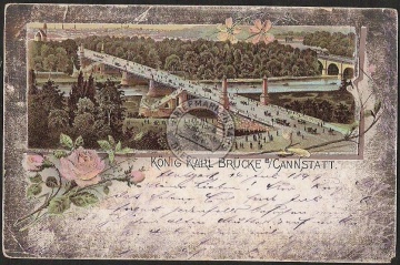 Litho b. Cannstatt König Karl Brücke 