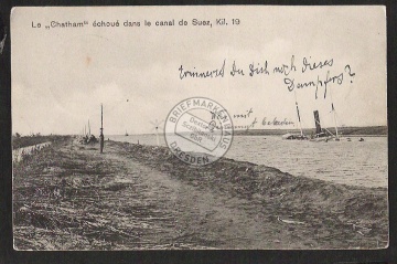 Chatham Suez Kanal 1910 gesunkener Dampfer Sch 