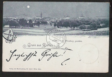 Dahlen Sachsen 1900 vom Weinberg gesehen 