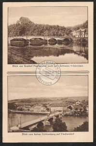Fischendorf Blick v. Gasthof n. Schloss Milden 