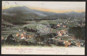 Dorf Oybin Hochwald Johannissteine Blick vom T 
