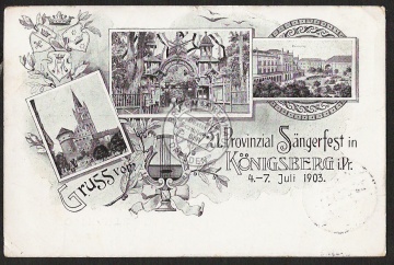 Königsberg Paradeplatz  Provinzial Sängerfest 