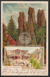 Litho Restauration Nonnenfelsen 1906 Bertsdorf 