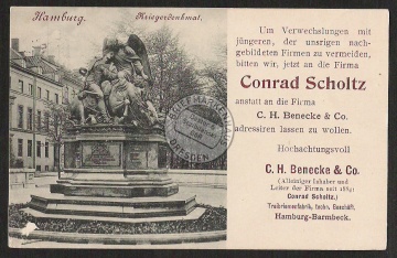 Hamburg Kriegerdenkmal Barmbeck enecke & Co. T 