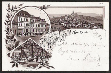 Litho Königstein Taunus Hotel Colloseus vorm. 