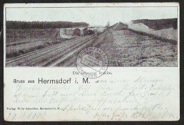Hermsdorf i. M. Eisenbahn Die schwarze Brücke 