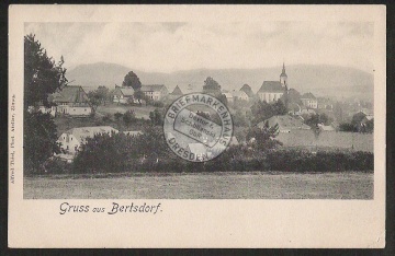 Bertsdorf 1906 Kirche Totale bauernhäuser 