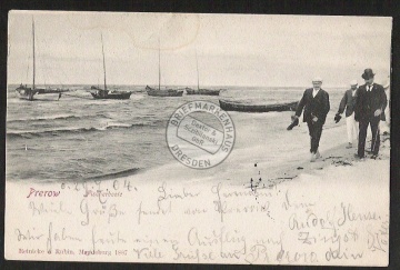 Prerow Fischerboote Strand 1904 