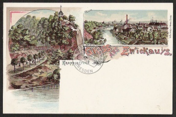 Litho Zwickau Knappengrund 1905 
