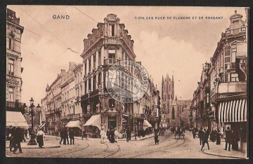 Gand belgien Coin des Rues de Flandre et de Br 