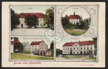 Lawalde Schule Kretscham Kirche Geschäftshaus 