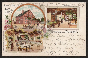 Litho Wunstorf Hotel Ritter grosser Saal 