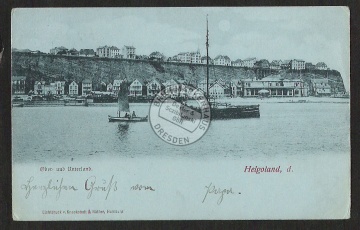 Helgoland Ober und Unterland 1902 Mondschein A 