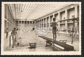 Karl Marx Stadt Stadtbad 1953 Schwimmhalle 50 