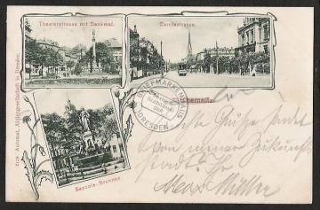 Chemnitz Carolastrasse Theaterstrasse Denkmal 