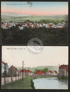 Plaue bei Flöha Neue Brücke 1910 + 1912 