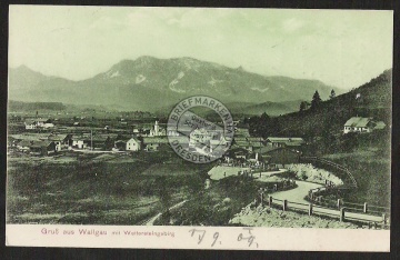 Wallgau mit Wettersteingebirg Mittenwald 1909 