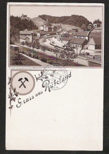 Litho Rübeland ca. 1900 Bahnhof Lok Eisenbahn 