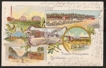Litho Zeithain Bahnhof Truppen Übungsplatz 190 