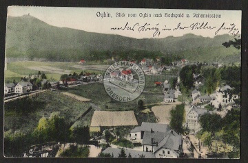 Oybin Blick nach Hochwald Johannisstein Hotel 
