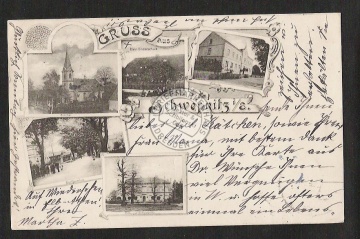 Schwepnitz Schule Kirche Dorf Rittergut 1899 
