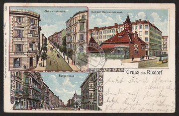 Berlin Rixdorf Bahnhof Hermannstrasse 1904 