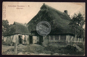 Ostseebad Arendsee Bauernhaus Reetdach 1905 